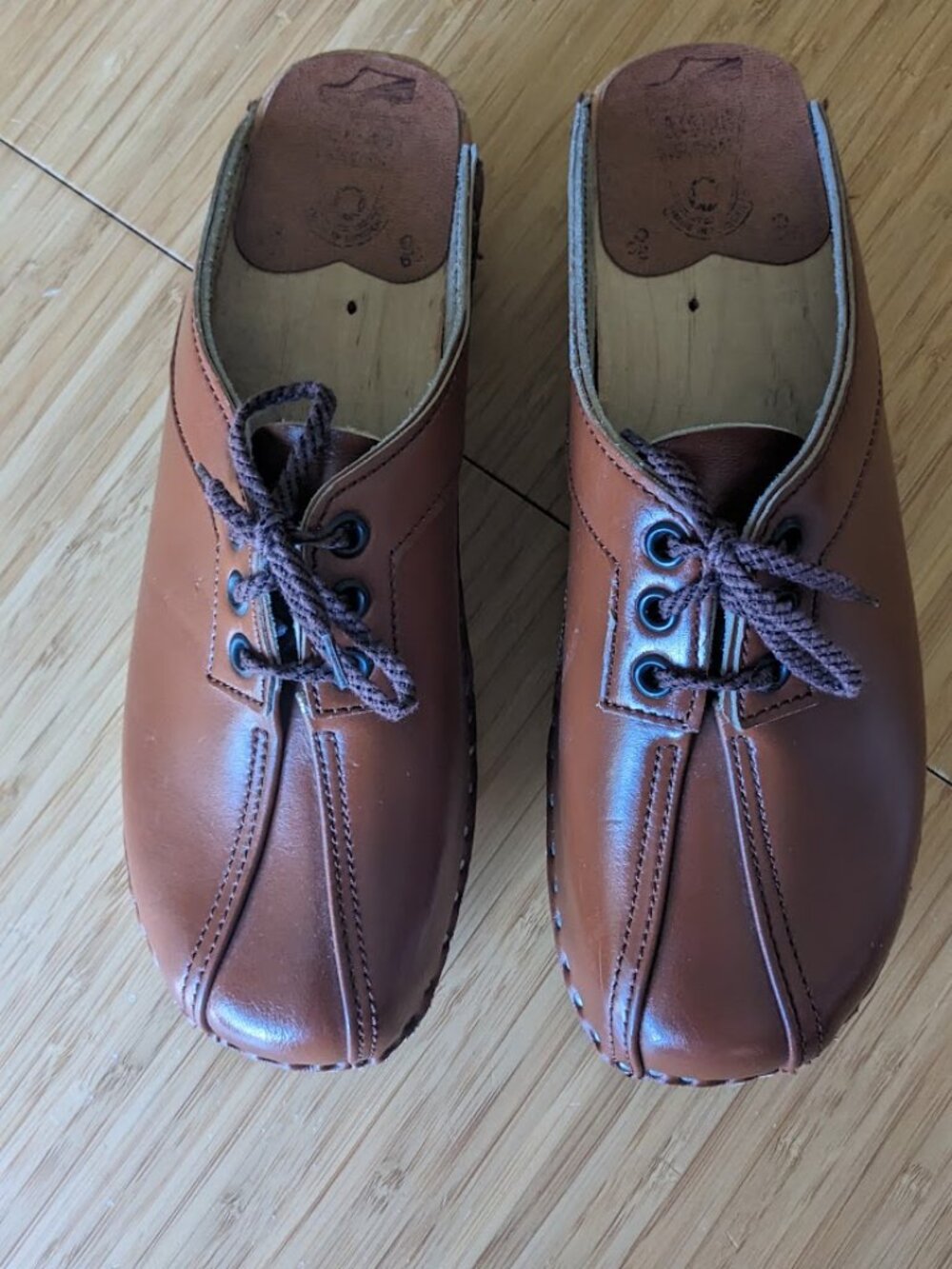 Bastad Original By Troentorp Lace-up Clogs sz 39 Swedish Boho Scandi - Picture 3 of 8